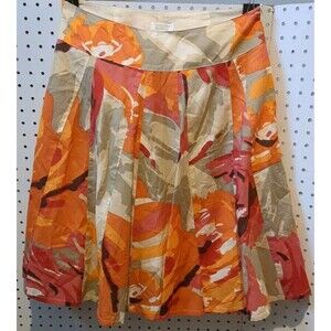 Christopher Banks Skirt Size 4 Aline Fall Orange Red Brown